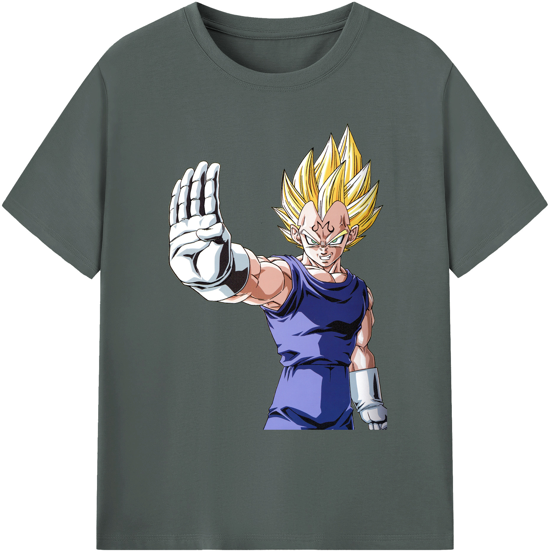 （画像用） ドラゴンボール ベジータ四世（Bejīta Yonsei）DRAGON BALL Vegeta IV 綿100％ メンズ半袖Tシャツ｜肌触りやわらか＆通気性